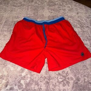 Southern Marsh Men’s Small Red Blue NICE Lined Swim Trunks Shorts